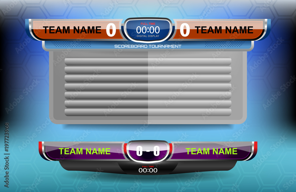 Scoreboard Broadcast and Lower Thirds Template for sport soccer and ...