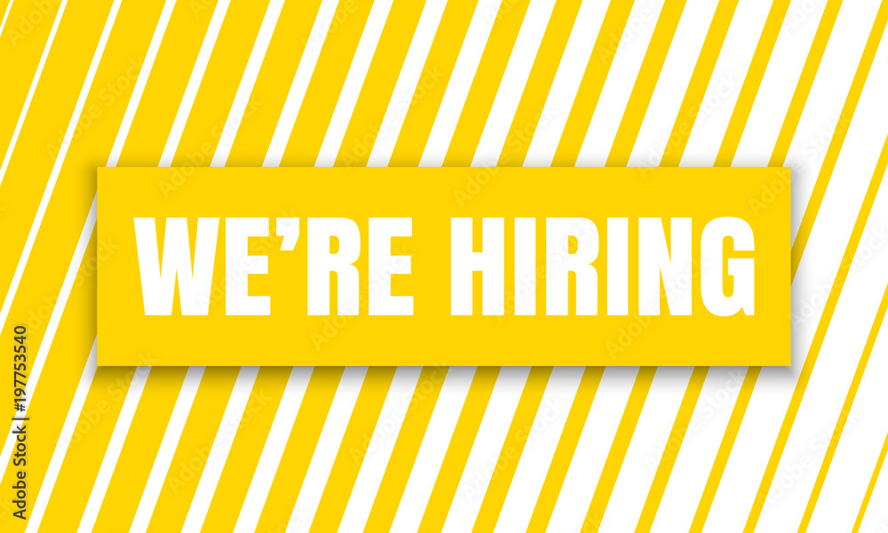 Photo Art Print We Are Hiring Job Employee Vacancy Announcement