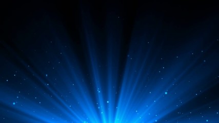 Wall Mural - blue rays lights particles