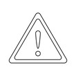© djvstock - warning sign icon over white background, vector illustration