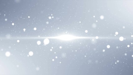 Poster - White clean background with particles and sparks. Soft celebration texture with light in the center. Seamless loop.