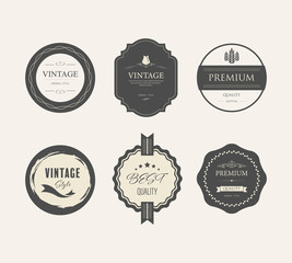 Wall Mural - set of vintage label and badges old fashion. banner illustration vector.