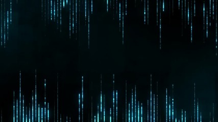 Poster - Abstract futuristic code in a virtual cyberspace. Seamless loop background