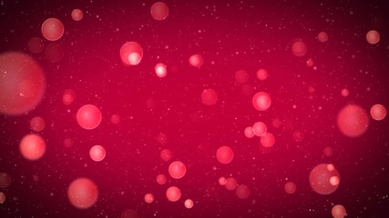 Poster - Abstract red glamour background with seamless loop. Valentines day backdrop. Romantic pattern with glitter particles.