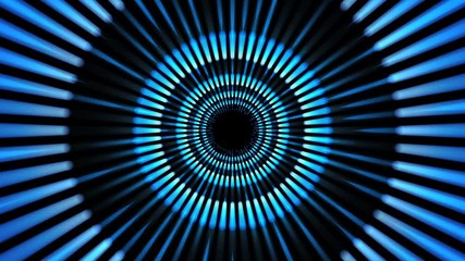Poster - Blue tunnel abstract background with beams of light. Seamless loop.