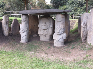 Statues, the Idols of San Augustin - Archaeological Park in San Augustin, Colombia