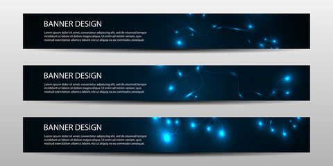 Wall Mural - abstract vector banners with bright geometric background annual report design templates future poste