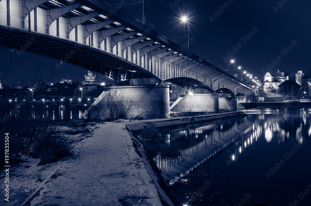Slasko-Dabrowski Bridge - obrazy, fototapety, plakaty 