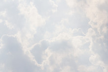 White Sky Background, White Cloud Texture, Concept : Weather Forecast, Cloudy, Rain, Aviation Weather