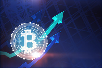 Aufkleber - Creative bitcoin background