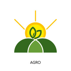 Wall Mural - agro logo isolated on white background for your web, mobile and app design