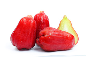 Wall Mural - Rose apple isolated fruit white background 