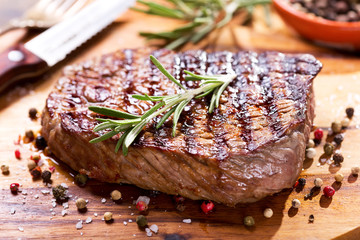 Wall Mural - grilled meat with rosemary
