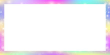 Magic Banner With Rainbow Mesh And Copy Space.
