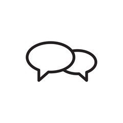 Poster - chat, dialogue outlined vector icon. Modern simple isolated sign. Pixel perfect vector  illustration for logo, website, mobile app and other designs