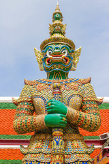 Giant in Grand Palace the Emerald Buddha Temple  Thailand