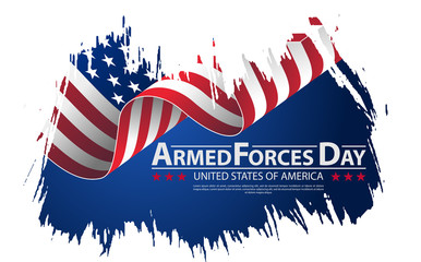 Wall Mural - Armed forces day template poster design. Vector illustration background for Armed forces day.