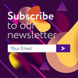 Subscribe Now For Our Newsletter (Flat Style Vector Illustration UI UX Design) with Text Box and Subscribe Button Template