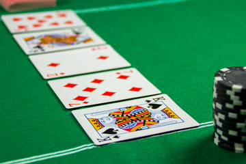 Cards with Poker Chips