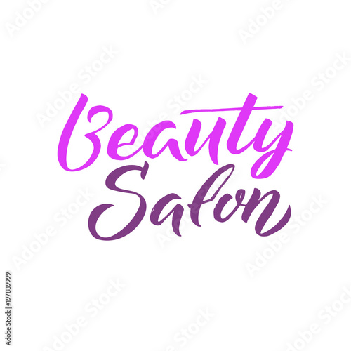 Obraz na plátně Logo Beauty Salon Lettering. Custom handmade calligraphy, vector