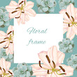 Floral elegant invite card: garden flower white lilies