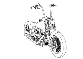 Wall Mural - sketch of a motorcycle vector