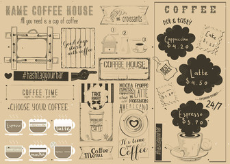 Coffee Menu Craft Placemat