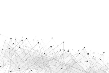 Poster - abstract geometric background. dark gray connected triangles isolated on a white background. plexus 