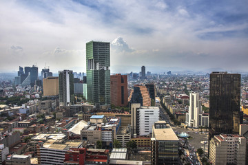 Fototapete - A view of downtown Mexico City, Mexico