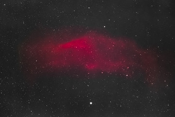 Wall Mural - The California Nebula in the constellation Perseus as seen from Mannheim in Germany.