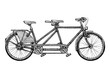 illustration of tandem bicycle