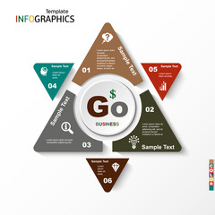 Wall Mural - Infographic, geometric graph, business concept