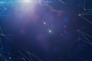 Aufkleber - Abstract polygonal space background