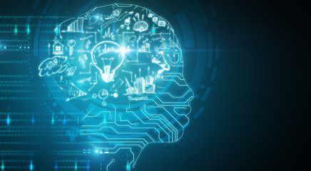 Aufkleber - Artificial intelligence and innovation concept