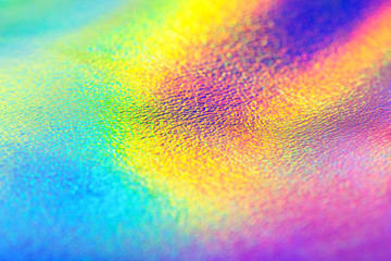 Canvas Print - Rainbow real holographic foil texture background