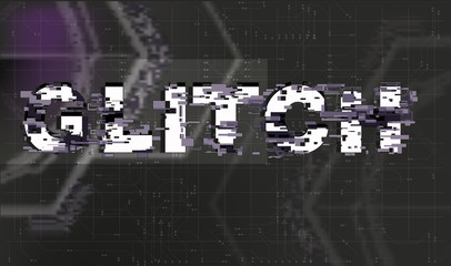 Poster - Abstract glitch background.