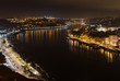 River Douro in Porto at night
