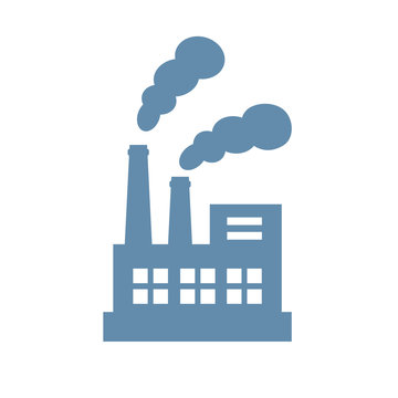 Air pollution factory vector icon