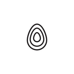 Poster - avocado icon. sign design