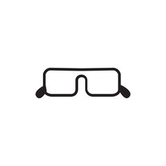 Sticker - glasses icon. sign design