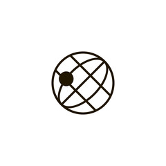 Sticker - globe icon. sign design