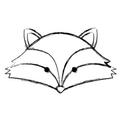 Canvas Print - cute and tender fox head vector illustration design