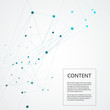 © Leonid - Vector molecule background and blue connection dots and lines
