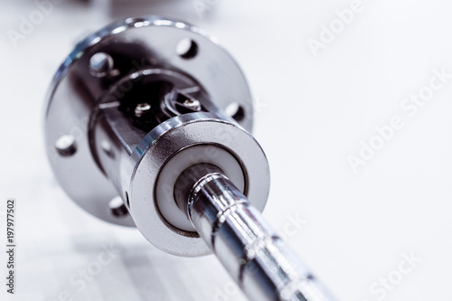 Fotografia, Obraz High precision ball-screw linear actuator for CNC machine.