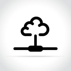 Wall Mural - cloud icon on white background