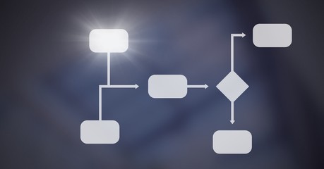 Poster - wireframe with blue background