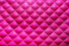 Pink Quilted Leather. Stylish Background Pattern.