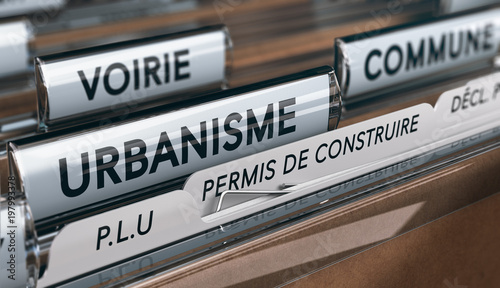 Cuadros en Lienzo Dossier PLU, Plan Local d'Urbanisme et permis de construire.