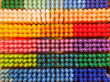 colorful pens on shelf of stationery store
