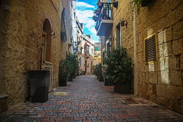 Wall Mural - Old Streets and Houses in Birkirkara, Malta